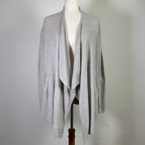 Barefoot Dreams Cozy Chic Light Cardigan Small/Medium Grey/Beige Soft Loungewear